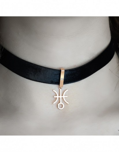 Mavi Topaz Uranüs Choker