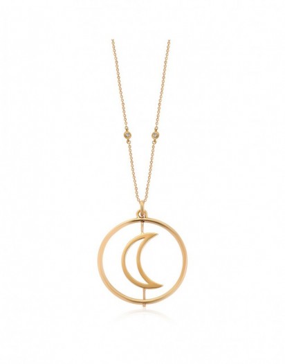 Pırlanta Ay Kolye
