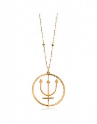 Mavi Topaz Neptune Kolye