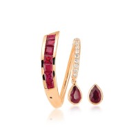 Yakut Pırlantalı Küpe