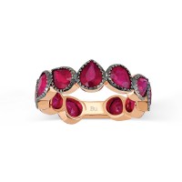 Yakut Yapraklı Yüzük