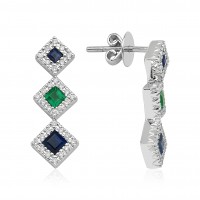 Maya Safir ve Zümrüt Küpe