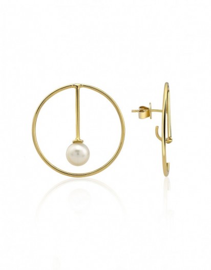 Genesis Circle Pearl Küpe